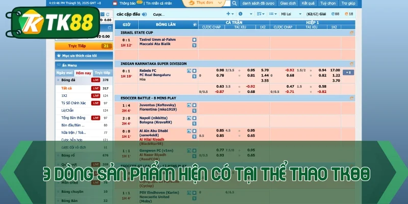 Giới thiệu 3 dòng sản phẩm thể thao TK88 hiện có