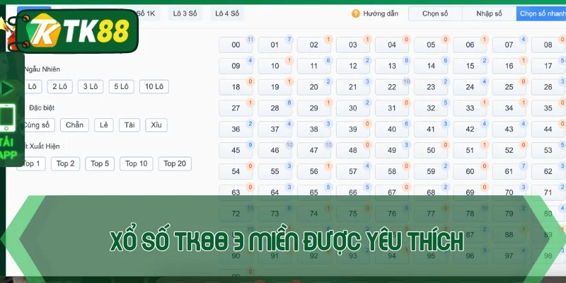 Xổ số TK88 3 miền Bắc - Trung - Nam